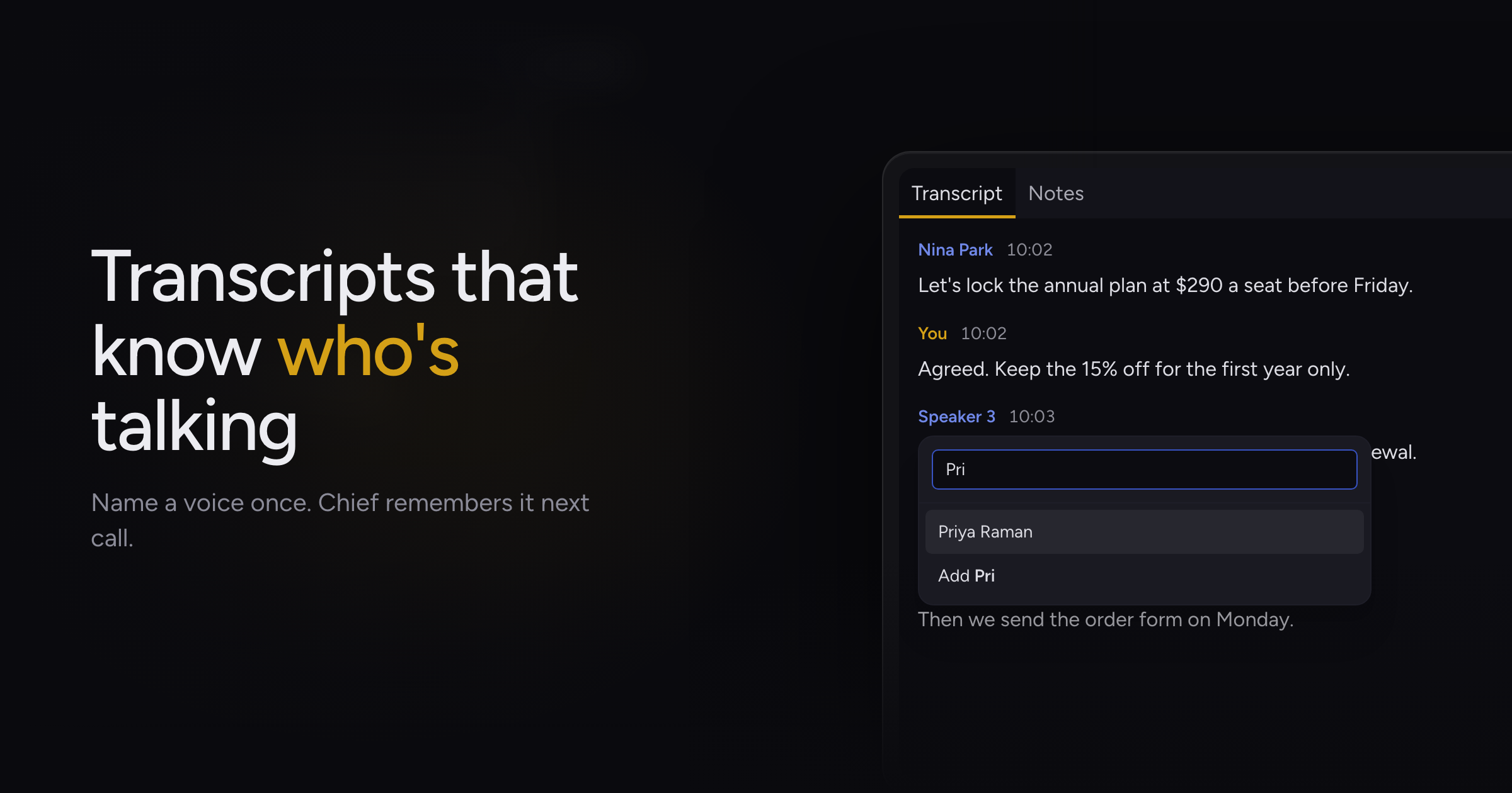 Live Session app v1.1.39: Speaker Identification comes to Chief