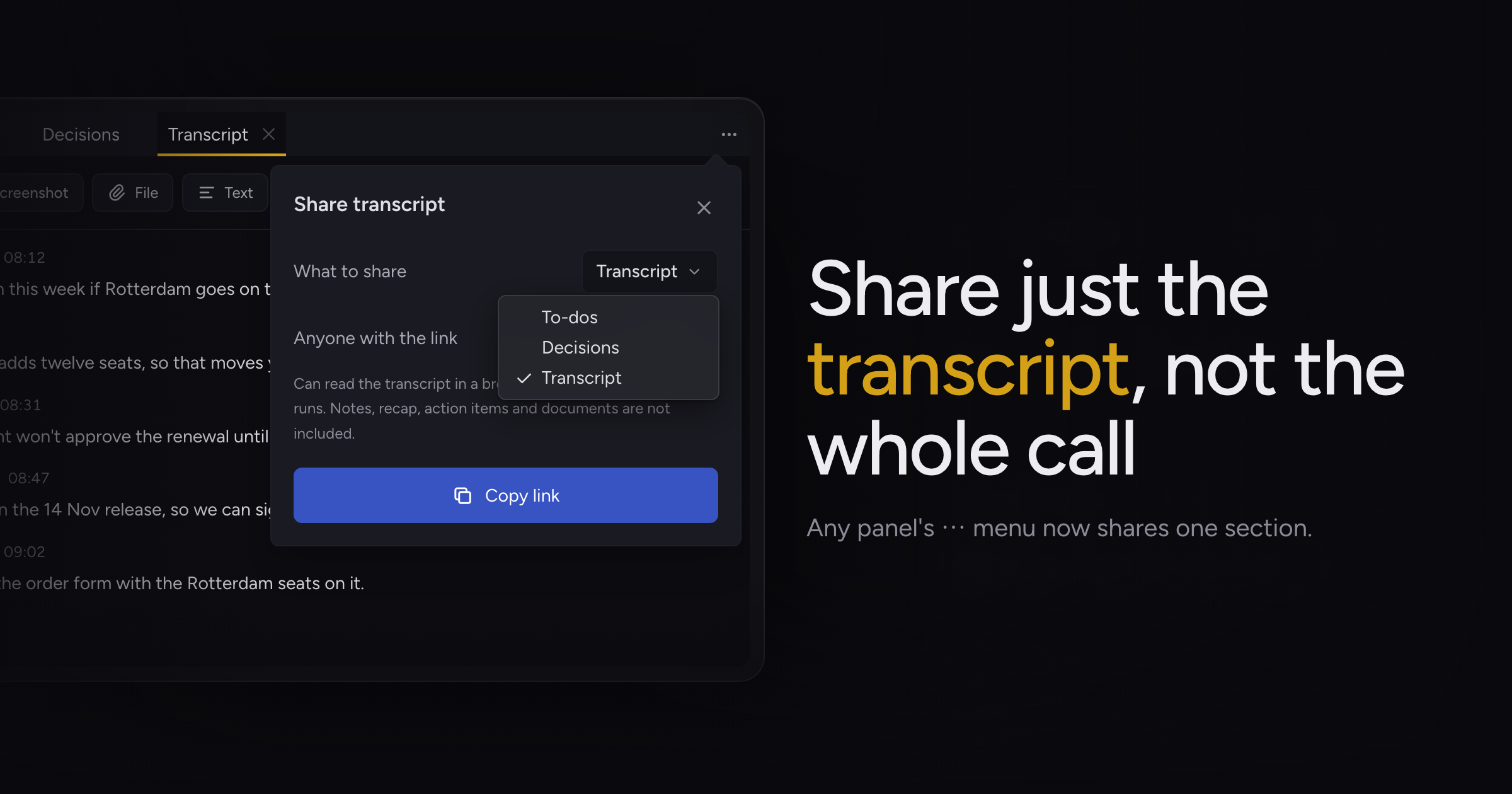 Live Session app v1.1.43: Share one section of a live session