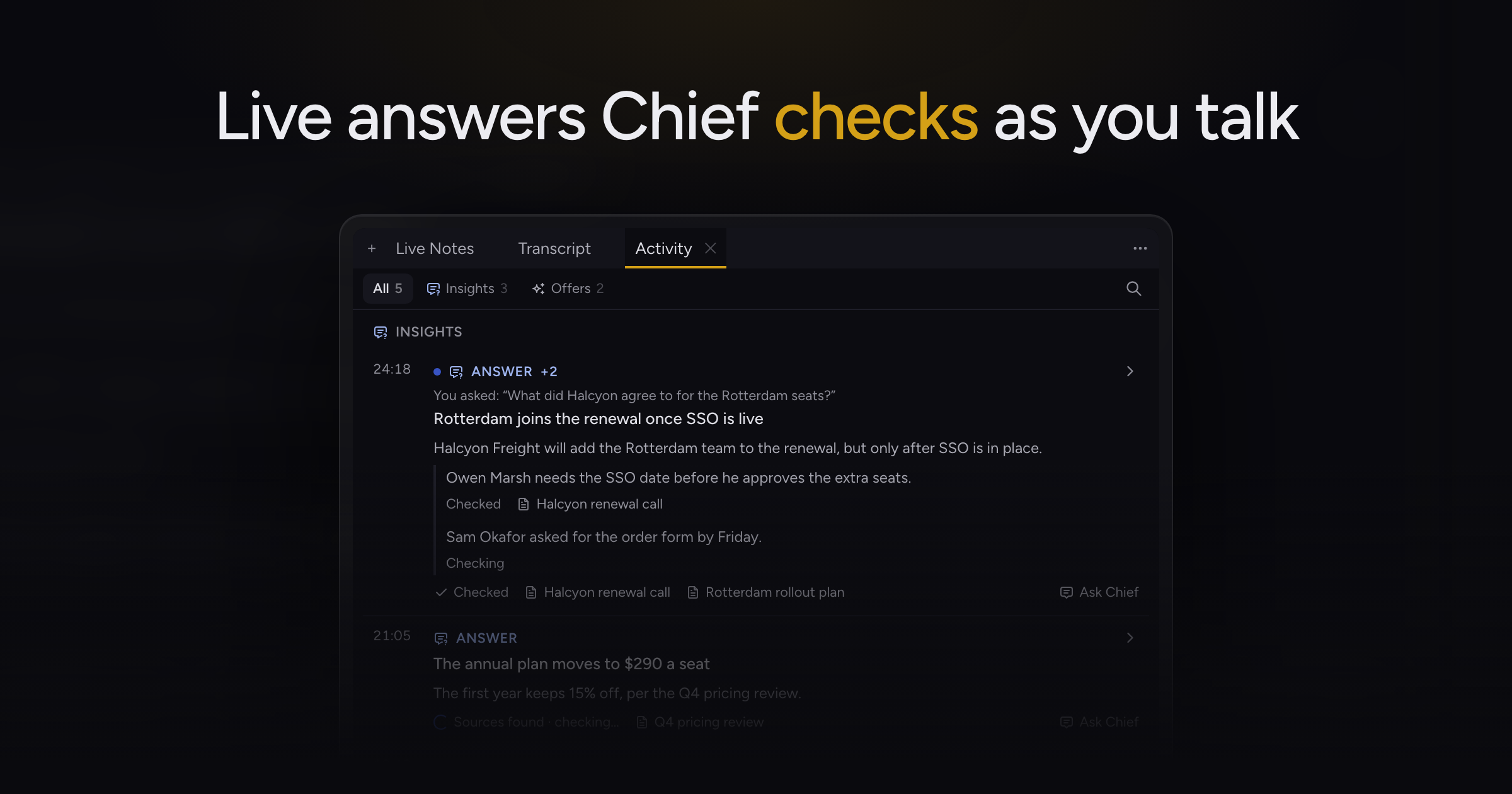 Live Session app v1.1.49: Get live insights that build on earlier cards