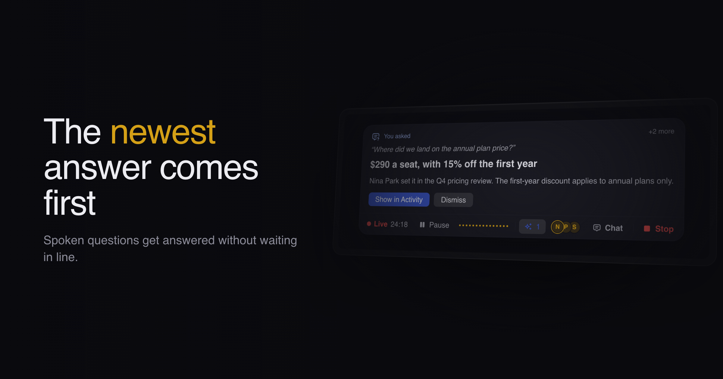 Live Session app v1.1.50: See the newest live insights the moment they're ready
