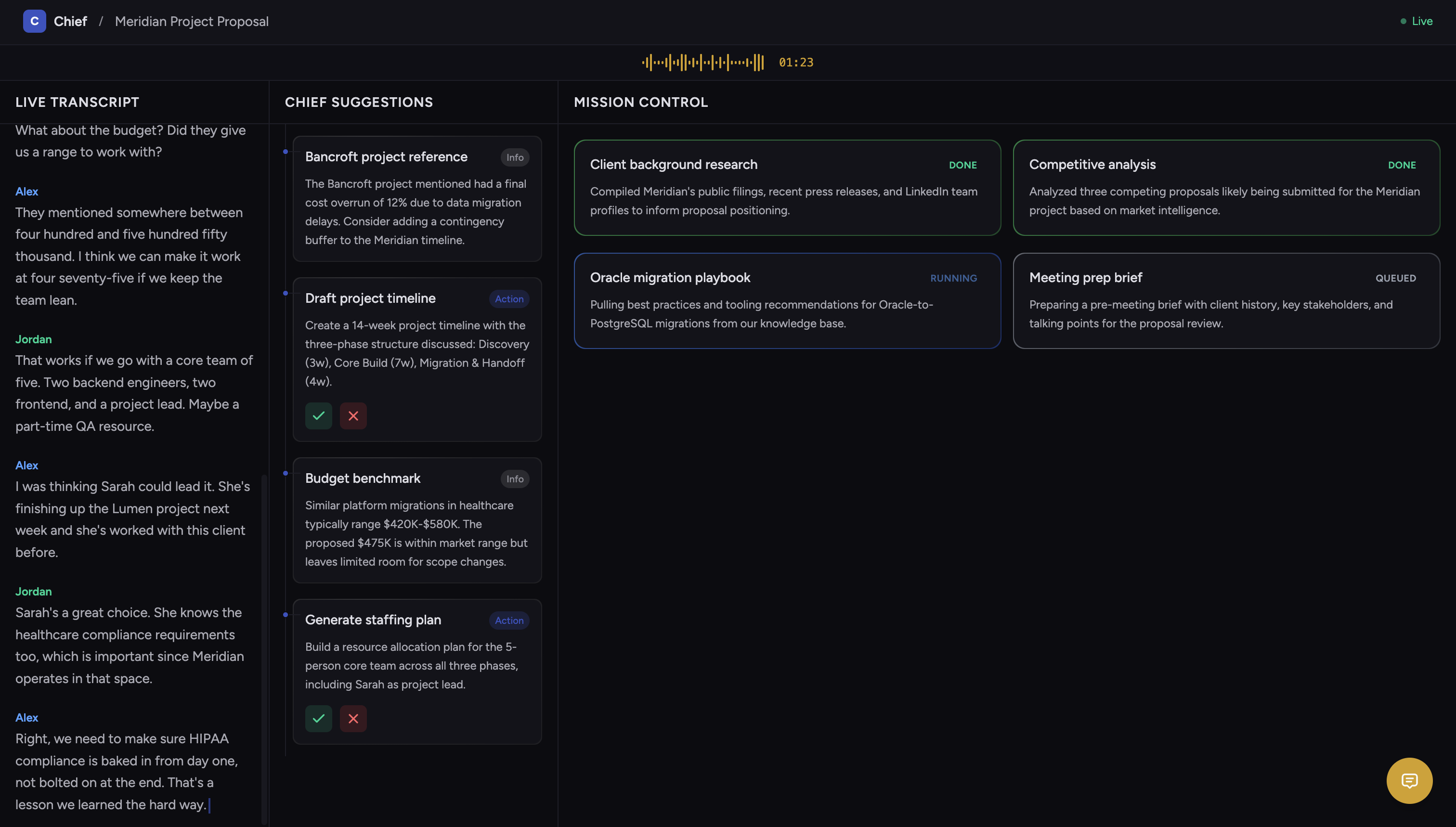 Chief platform interface